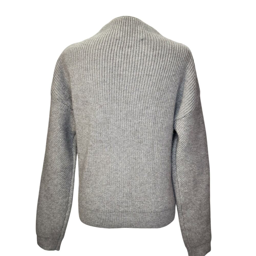 Heartloom Knit Sweater Small Gray Geometric Minimalist Quiet Luxury Lagenlook - Picture 2 of 16